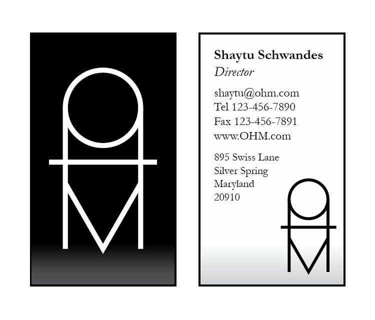 OHM business cards